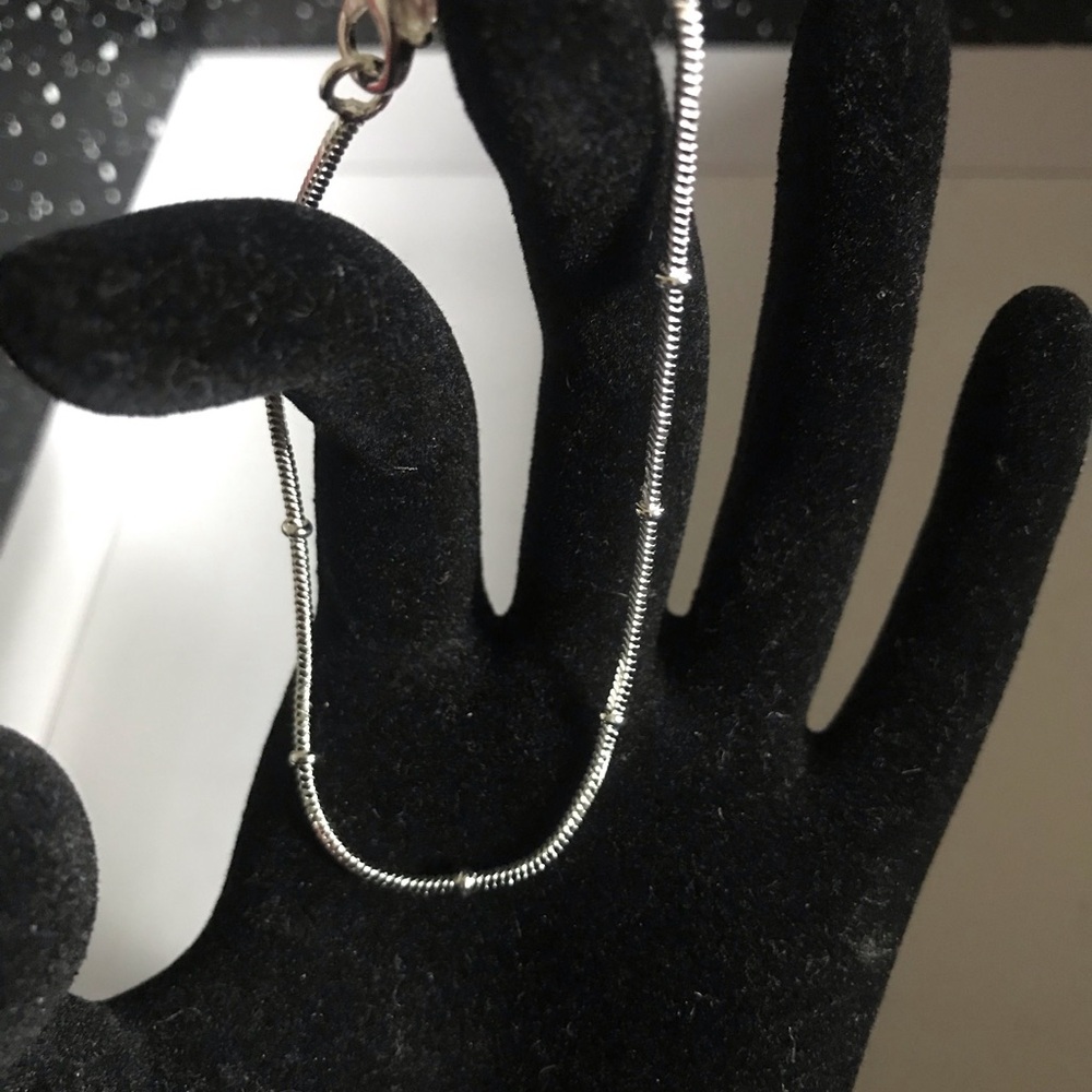 22” Sterling Silver Beaded Snake Chain Necklace